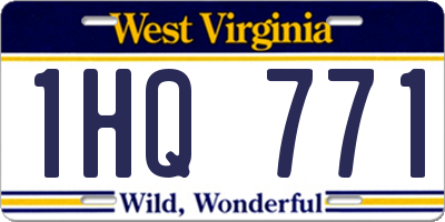 WV license plate 1HQ771