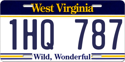 WV license plate 1HQ787