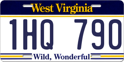 WV license plate 1HQ790