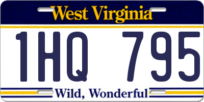 WV license plate 1HQ795
