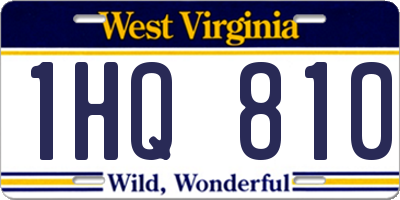 WV license plate 1HQ810