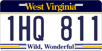 WV license plate 1HQ811