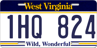 WV license plate 1HQ824