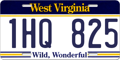WV license plate 1HQ825