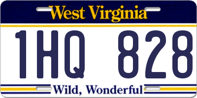 WV license plate 1HQ828