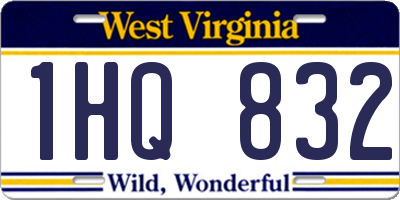 WV license plate 1HQ832