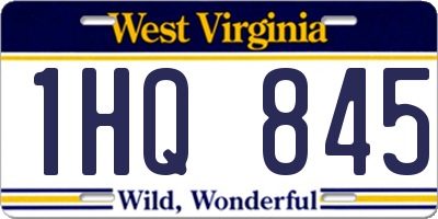 WV license plate 1HQ845