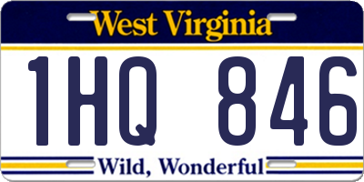 WV license plate 1HQ846