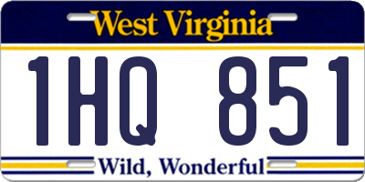 WV license plate 1HQ851