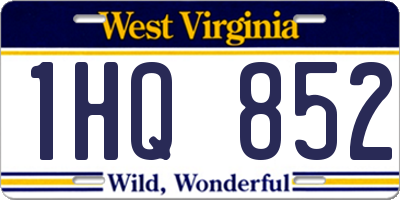 WV license plate 1HQ852
