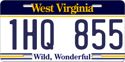 WV license plate 1HQ855