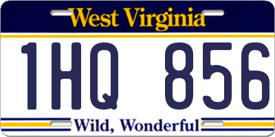 WV license plate 1HQ856