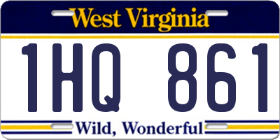 WV license plate 1HQ861