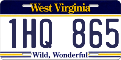 WV license plate 1HQ865