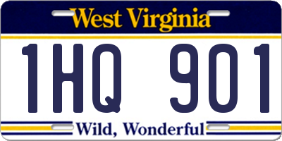 WV license plate 1HQ901