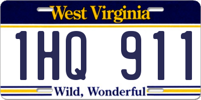 WV license plate 1HQ911