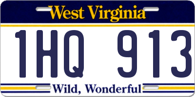 WV license plate 1HQ913