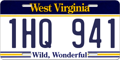 WV license plate 1HQ941
