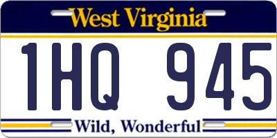 WV license plate 1HQ945