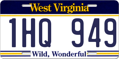 WV license plate 1HQ949