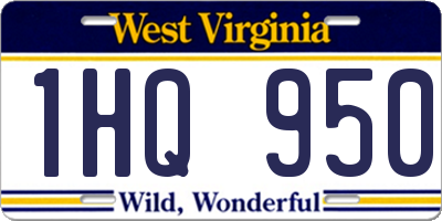WV license plate 1HQ950