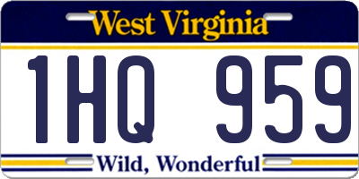 WV license plate 1HQ959