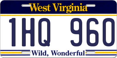 WV license plate 1HQ960