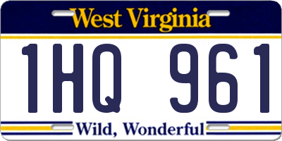 WV license plate 1HQ961