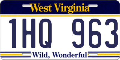 WV license plate 1HQ963