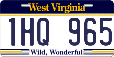 WV license plate 1HQ965