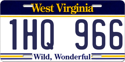 WV license plate 1HQ966