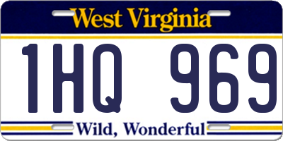WV license plate 1HQ969