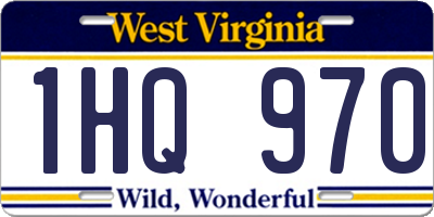 WV license plate 1HQ970