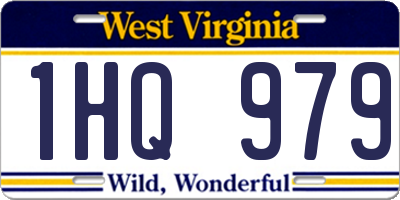 WV license plate 1HQ979