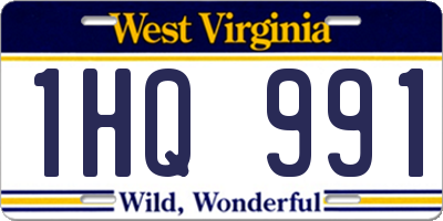 WV license plate 1HQ991