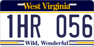 WV license plate 1HR056