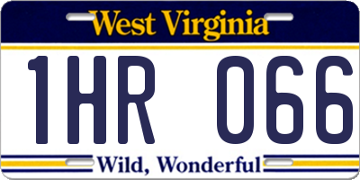 WV license plate 1HR066
