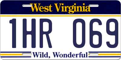 WV license plate 1HR069