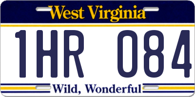 WV license plate 1HR084