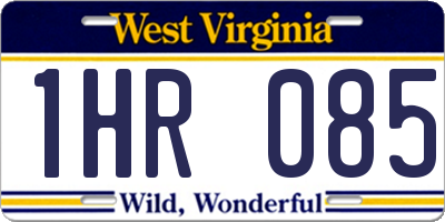 WV license plate 1HR085