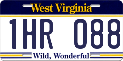 WV license plate 1HR088