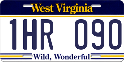 WV license plate 1HR090