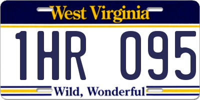 WV license plate 1HR095
