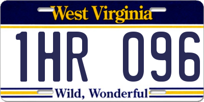 WV license plate 1HR096