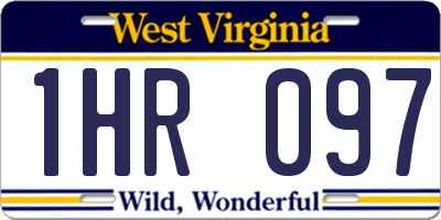 WV license plate 1HR097