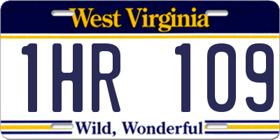 WV license plate 1HR109