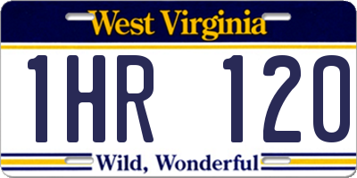 WV license plate 1HR120