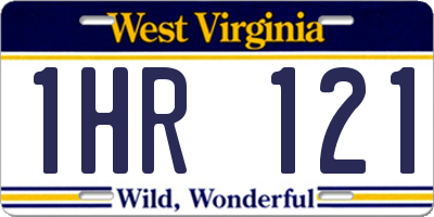 WV license plate 1HR121