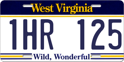 WV license plate 1HR125