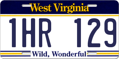 WV license plate 1HR129